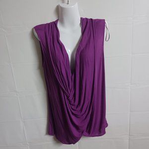 Jennifer Lopez Cowl Neck Sleeveless Blouse